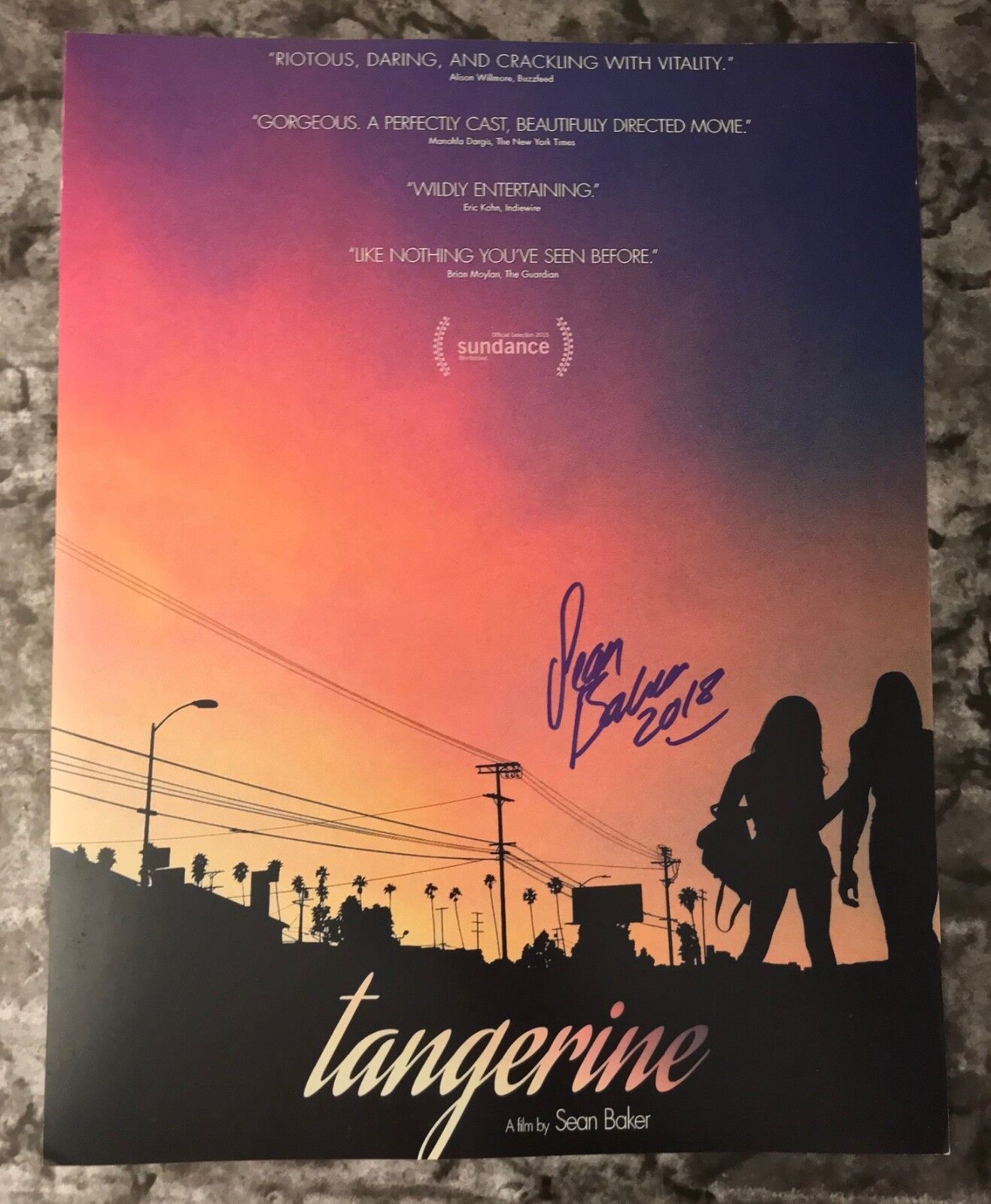 GFA Tangerine Writer * SEAN BAKER * Signed 11x14 Photo Poster painting MH1 COA