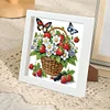 Butterfly Flower 5D DIY Partial Special Shaped Drill Diamond Painting With Frame Kit 17.2x17.2cm