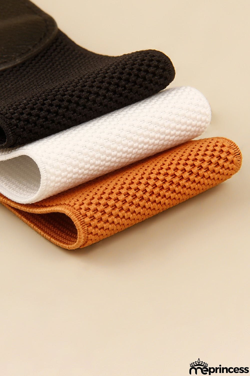 Ribbed Alloy Buckle Elastic Belt