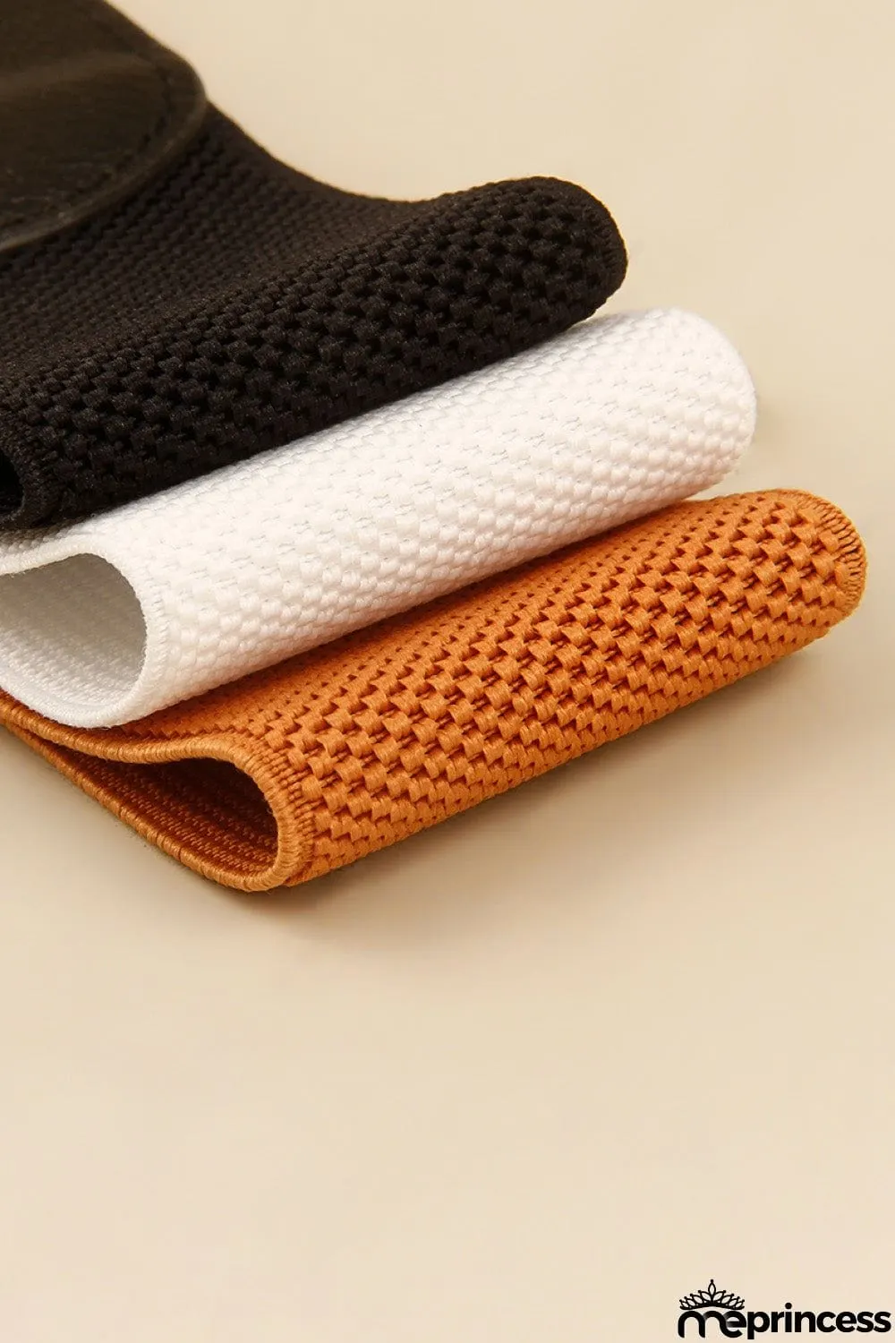 Ribbed Alloy Buckle Elastic Belt