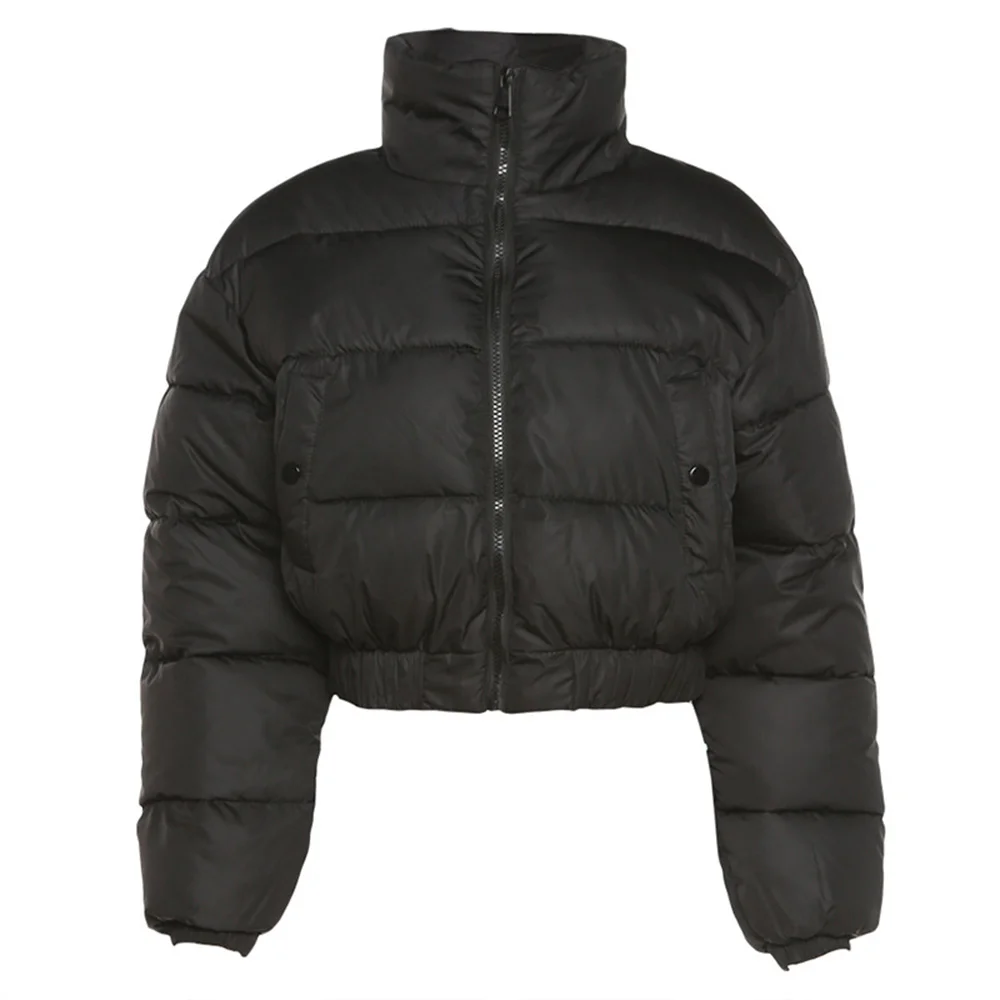Meladen™  Herbst- und Wintermode warmes Design Stehkragen Reißverschlusstasche elastischer Saum Baumwollwattierte Jacke