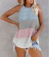 Summer Halter Color Block Vests