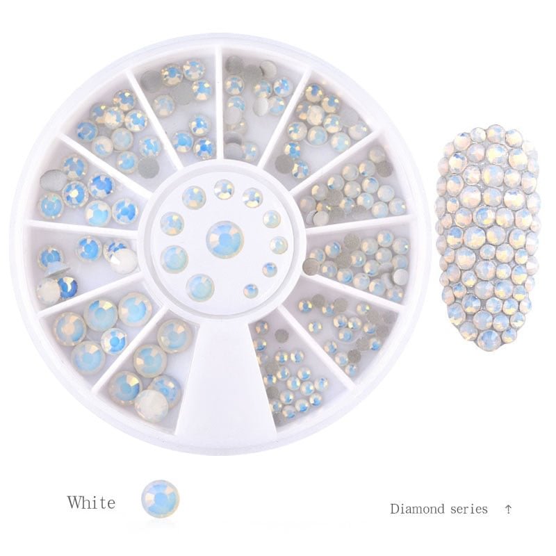 Nail Wheel Decoration Fashion Magic Color Flat-Bottomed Protein Designs Crystal Rhinestones For Nail Decorate Beauty Salons