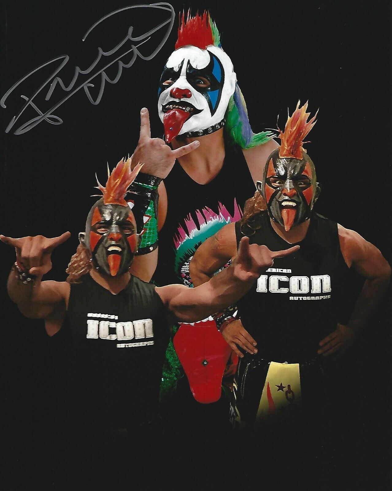 Psycho Clown Signed 8x10 Photo Poster painting AAA Lucha Libre Pro Wrestling Picture Autograph 1