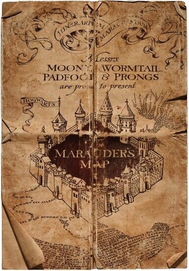 HARRY POTTER MAP 2 - MARAUDERS MAP - Photo Poster painting POSTER IDEAL FOR FRAMIMG -  POST