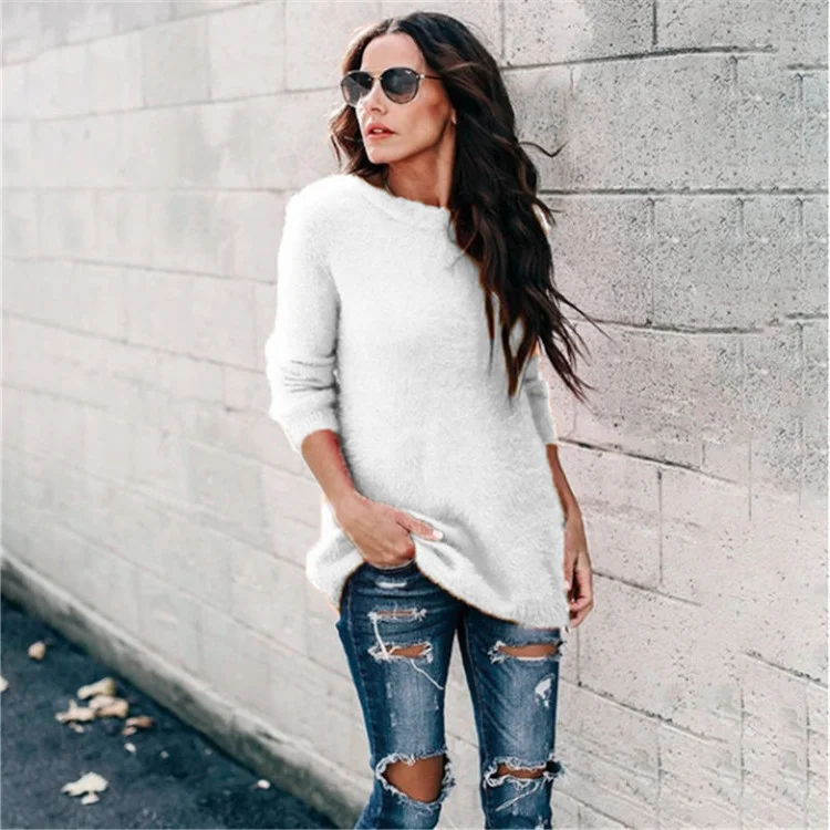 Brownm Brownm 2024 New Fast Selling Burst Knitted Shirt Splicing Tset-Head Sweater Woman