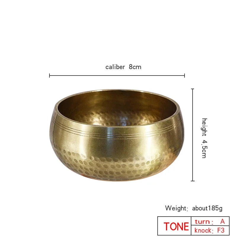 Nepal handmade Tibet Buddha sound bowl Yoga Meditation Chanting Bowl Brass Chime Handicraft music therapy Tibetan Singing Bowl