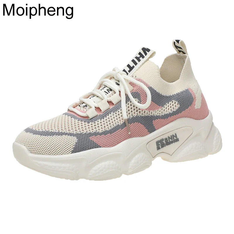 Qengg Sneakers Running Shoes for Women Casual Shoes Women 2022 New Female Breathable Chunky Antislip Light Zapatos De Mujer