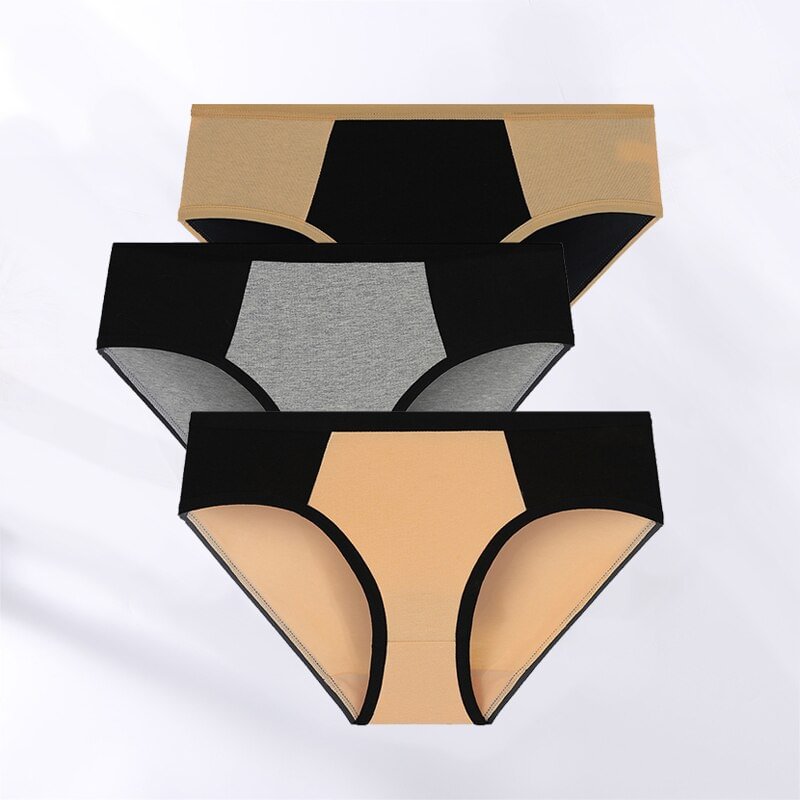 FallSweet 3 pcs/ pack ! Plus Size Panties Cotton Women's Underwear Mid Waist Girls Underpants M to 5XL Briefs