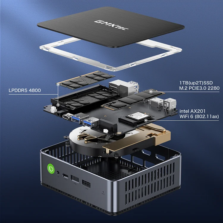 Promotion > Mini PC GMKTEC NucBox K3 Pro avec processeur Intel Noyau i7  12650H, 24 Go de RAM LPDDR5, SSD de 1 To, Deca Noyau, WIFI6 BT5.2, HDMI  Type-C, Triple Display 4K