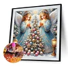 (40*40cm)Xmas Tree Angel - Full Round Drill Diamond Painting