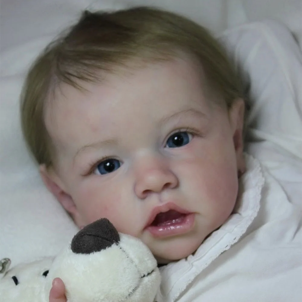 Real Newborn Reborn Baby Girl Realistic 12'' Eyes Open Reborn Baby Doll with Rooted Hair Florence -Creativegiftss® - [product_tag] RSAJ-Creativegiftss®