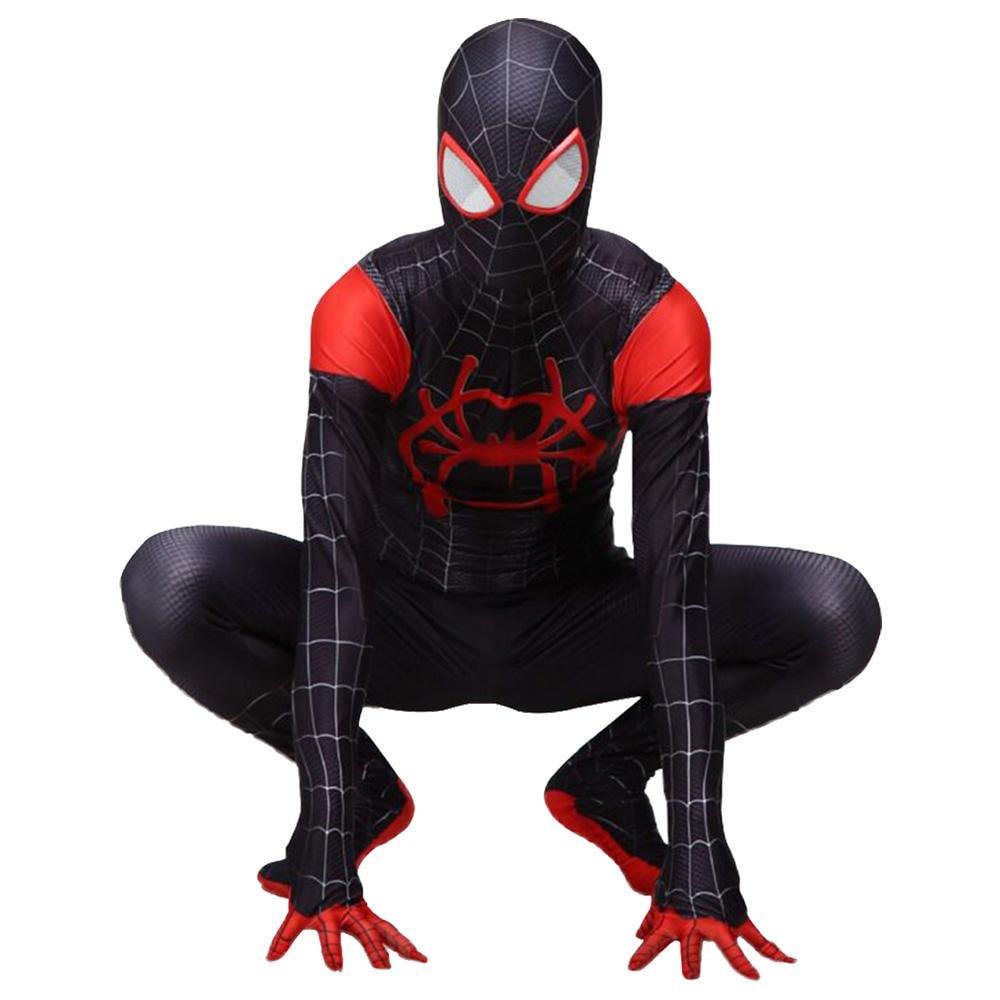 Miles Morales Spider-Man: Into the Spider-Verse Spider-Man: A New Universe Jumpsuit Cosplay Kostüm für Erwachsene