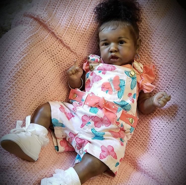  20'' Truly Nicole Black African American Reborn Baby Toddlers Doll Girl - Reborndollsshop.com®-Reborndollsshop®