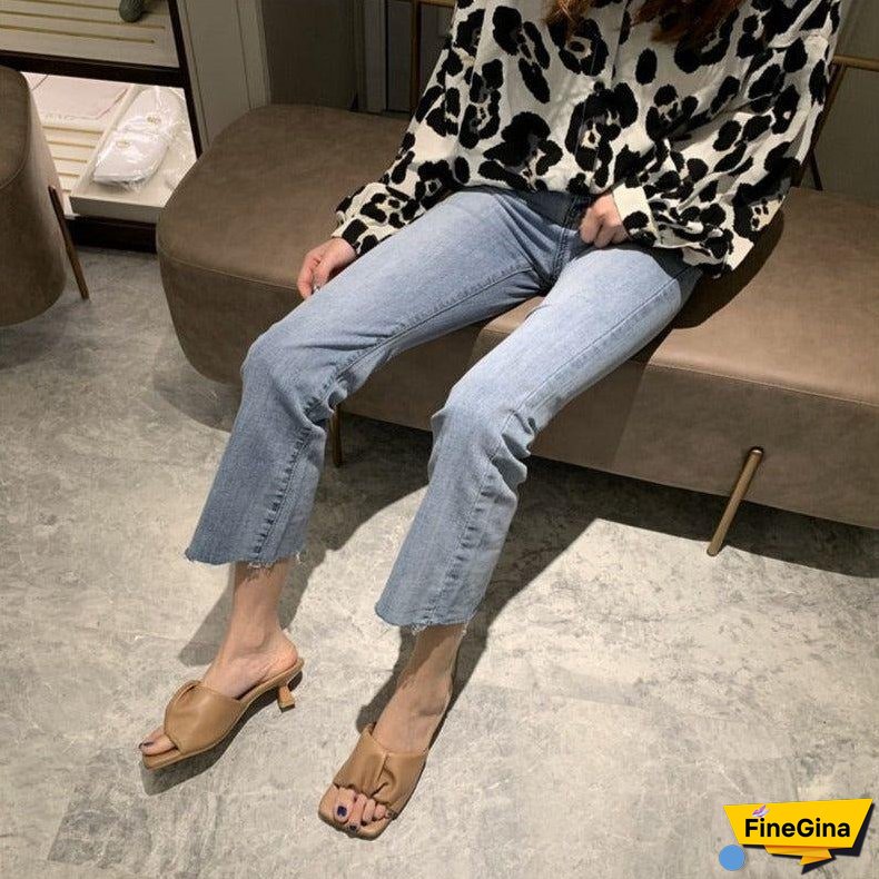 Sisilia Ruched Square Toe Slippers