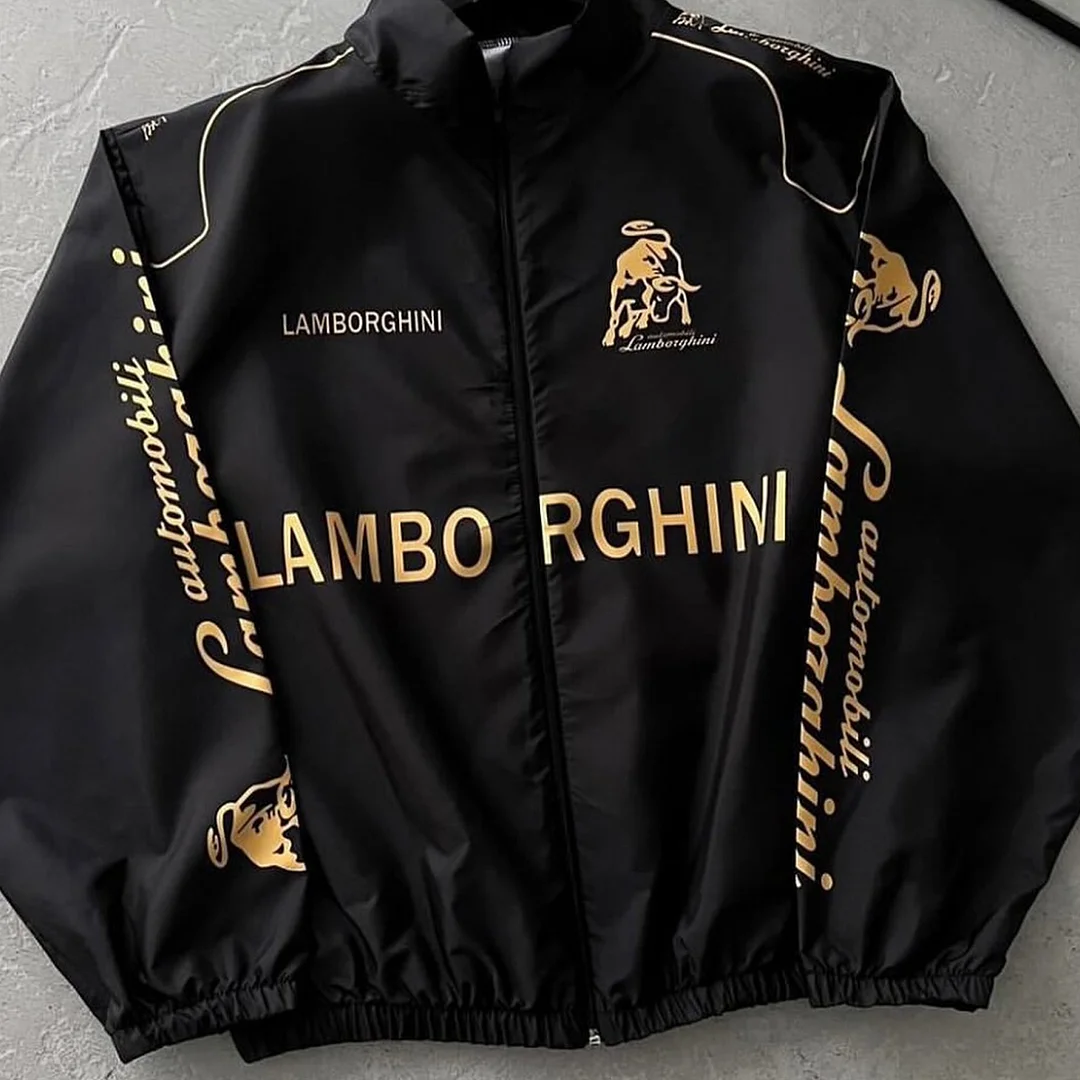 Unisex Classic Team Logo Retro Racing Jacket