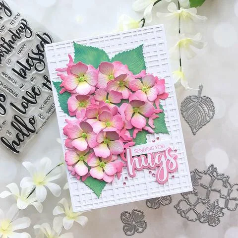 Piggy Craft metal cutting dies cut die mold Flower leaf decoration Scrapbook paper craft knife mould blade punch stencils dies