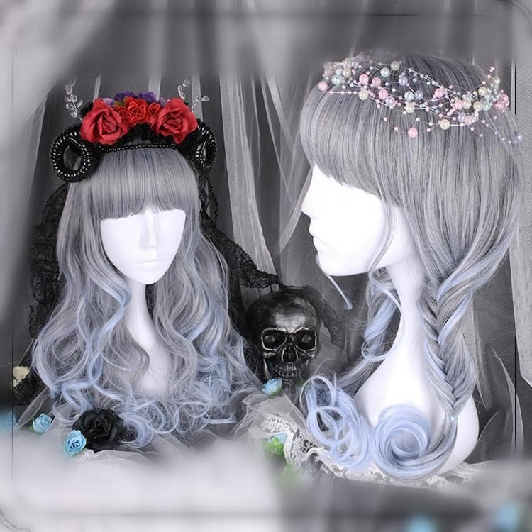 Grey Blue Fairy Princess Wig SP1811664