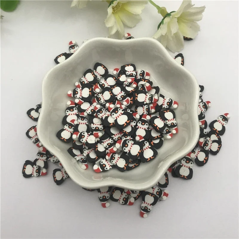 20g Colored Animal penguin for Resin DIY Supplies Nails Art Polymer Clear Clay accessories DIY Sequins scrapbook shakes Craft