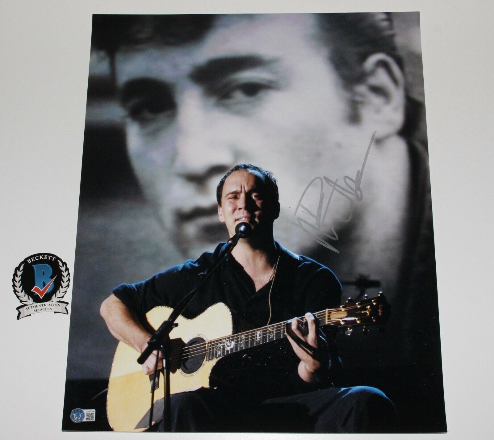 DAVE MATTHEWS SIGNED 16x20 Photo Poster painting BECKETT COA BAS BAND CRASH EVERYDAY STAND UP