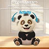 Acrylic Shaking Head Desktop Diamond Art Kits for Adults Beginner (Panda)