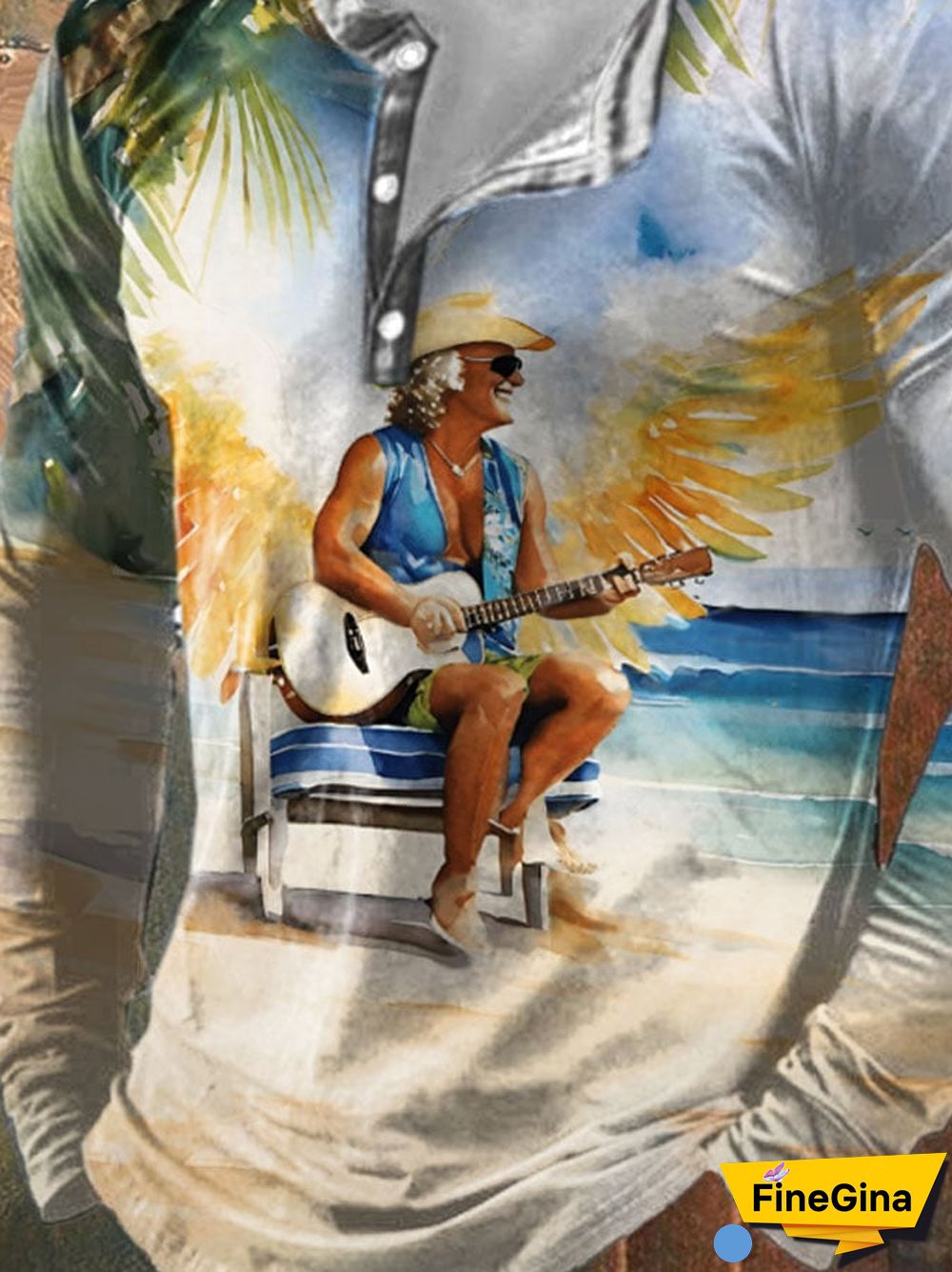 Retro Jimmy Watercolor Print T-Shirt