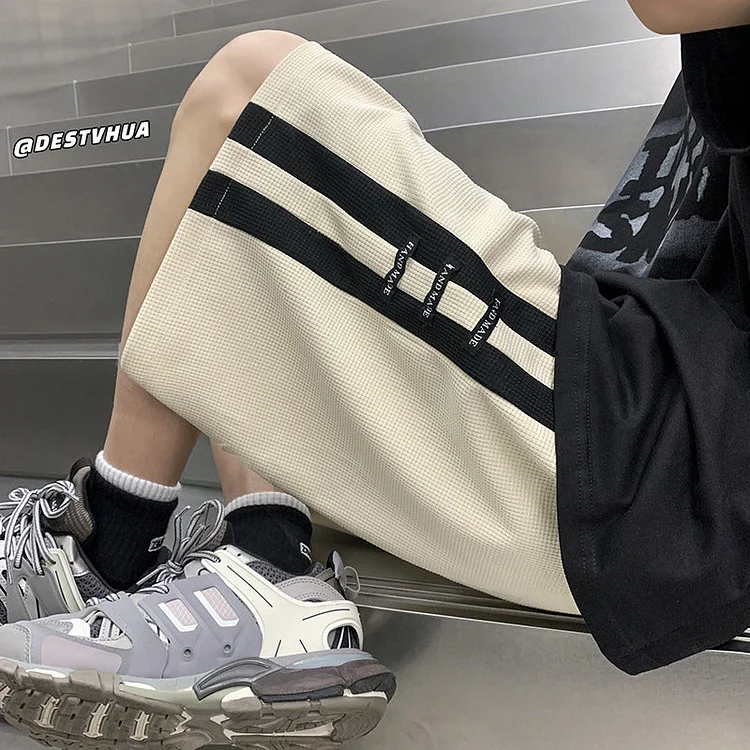 Men Shorts Waffle Casual Pants