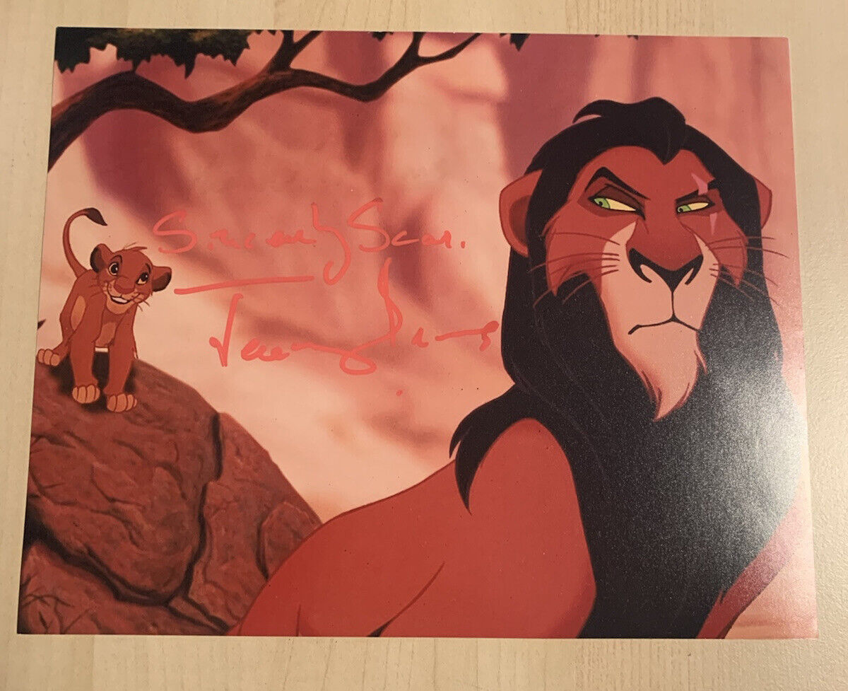 JEREMY IRONS HAND SIGNED 8x10 Photo Poster painting SCAR VOICE ACTOR LION KING AUTOGRAPHED COA