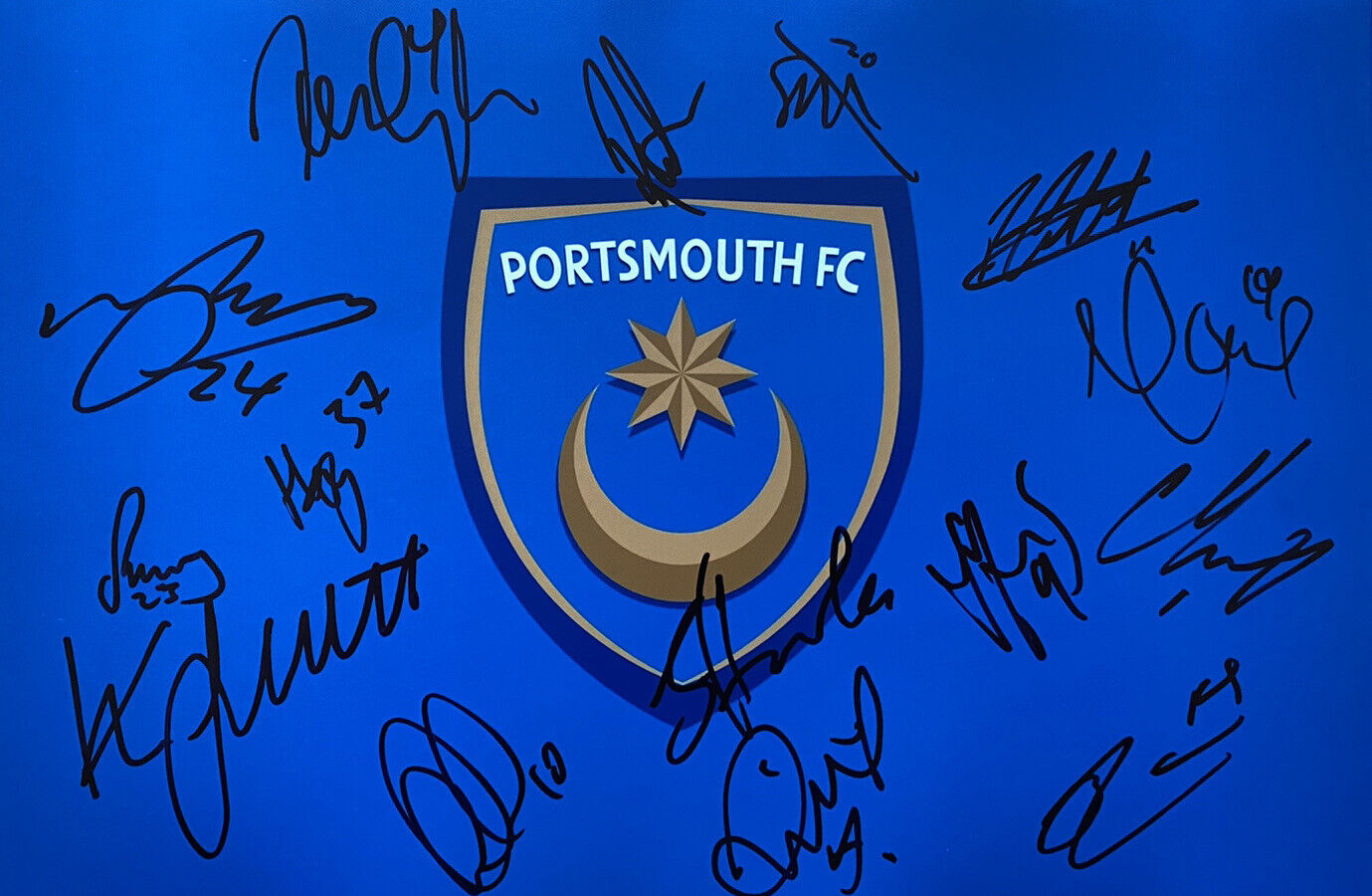 Portsmouth 12x8 Photo Poster painting Signed By 20/21 Squad Inc Naylor, Marquis, Pring, Proof, 2