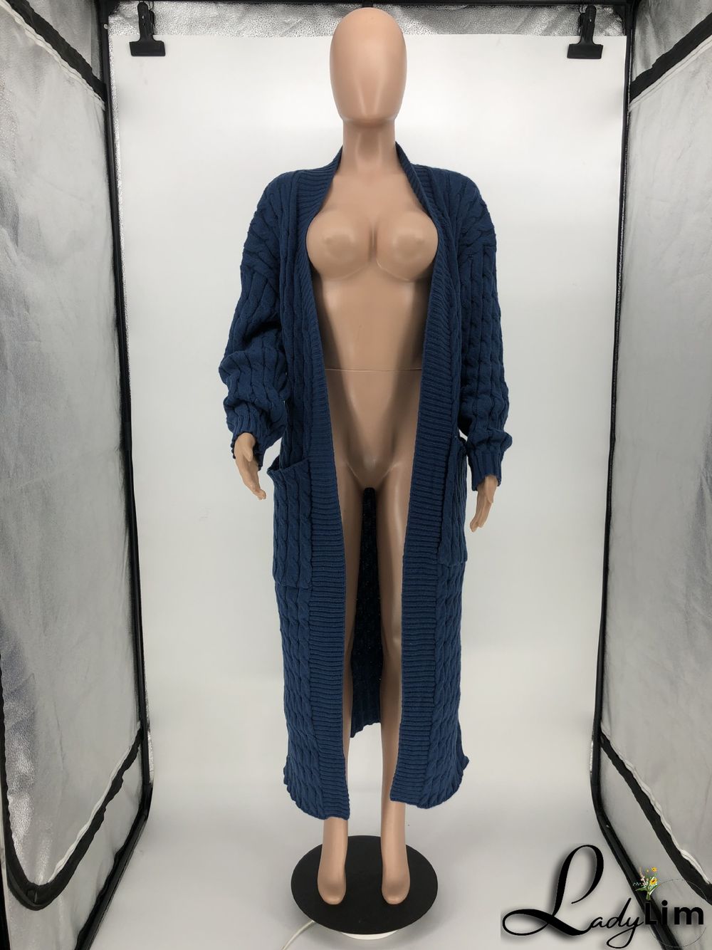 Women Winter Long Sleeve Plush Long Sweater Jacket