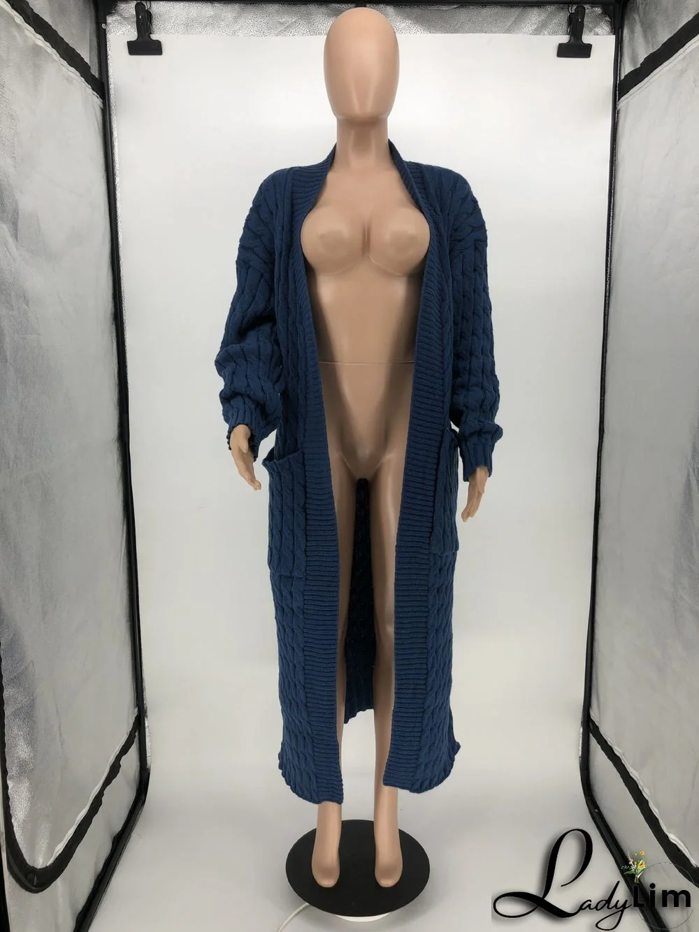 Women Winter Long Sleeve Plush Long Sweater Jacket