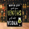 When life gives you lemons just add vodka - Vintage Metal Signs - 20*30cm/30*40cm - Warning