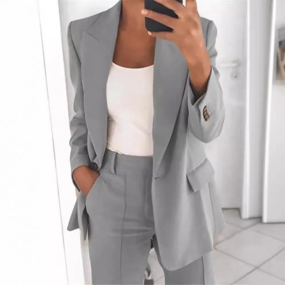 Uveng Uveng Autumn New Fashion Clip Repair Body Cardigan Temperament Blazer Woman