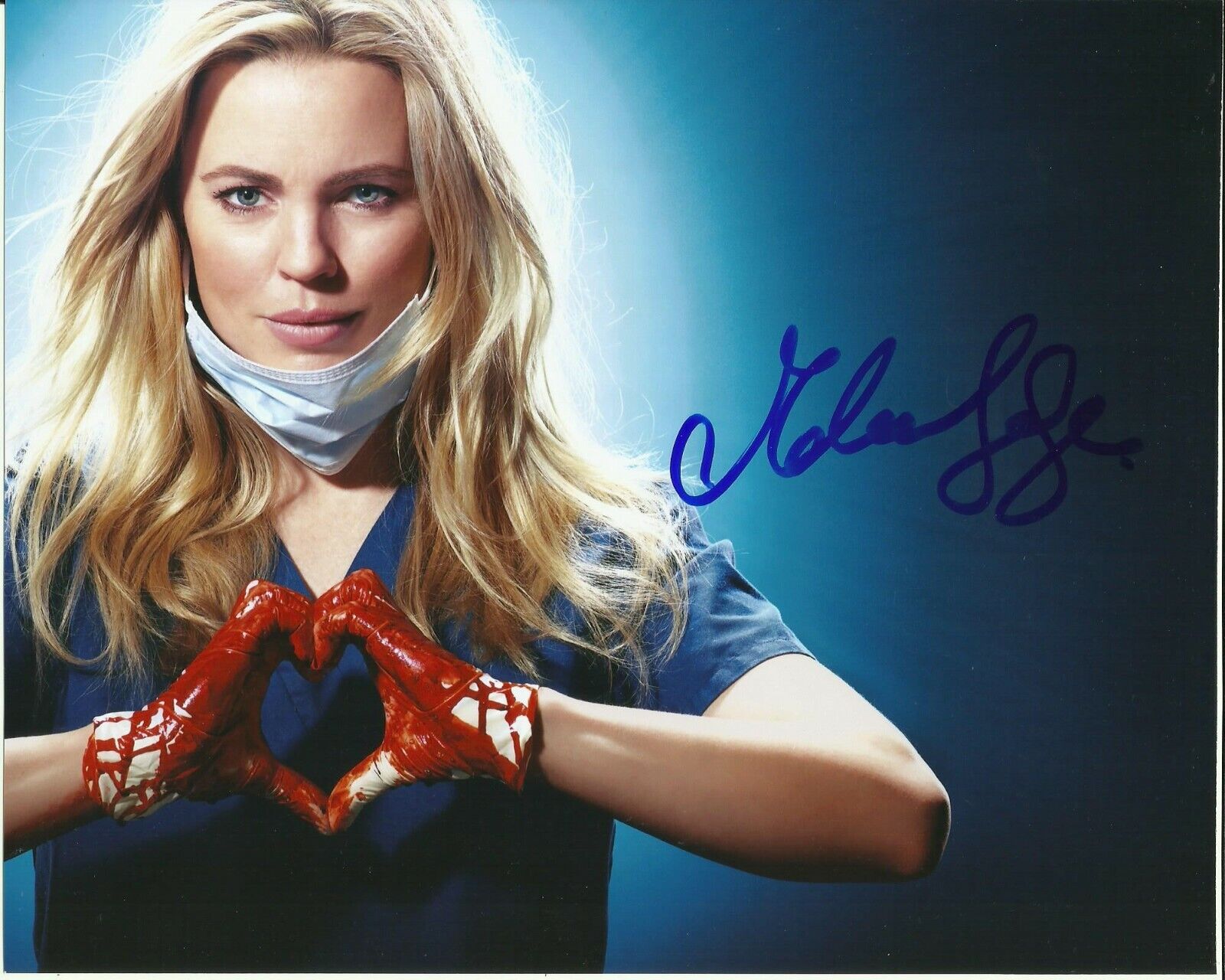 MELISSA GEORGE SIGNED SEXY HEARTBEAT Photo Poster painting UACC REG 242 (1)