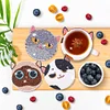 6pcs DIY Diamond Painting Wooden Cartoon Cat Coasters