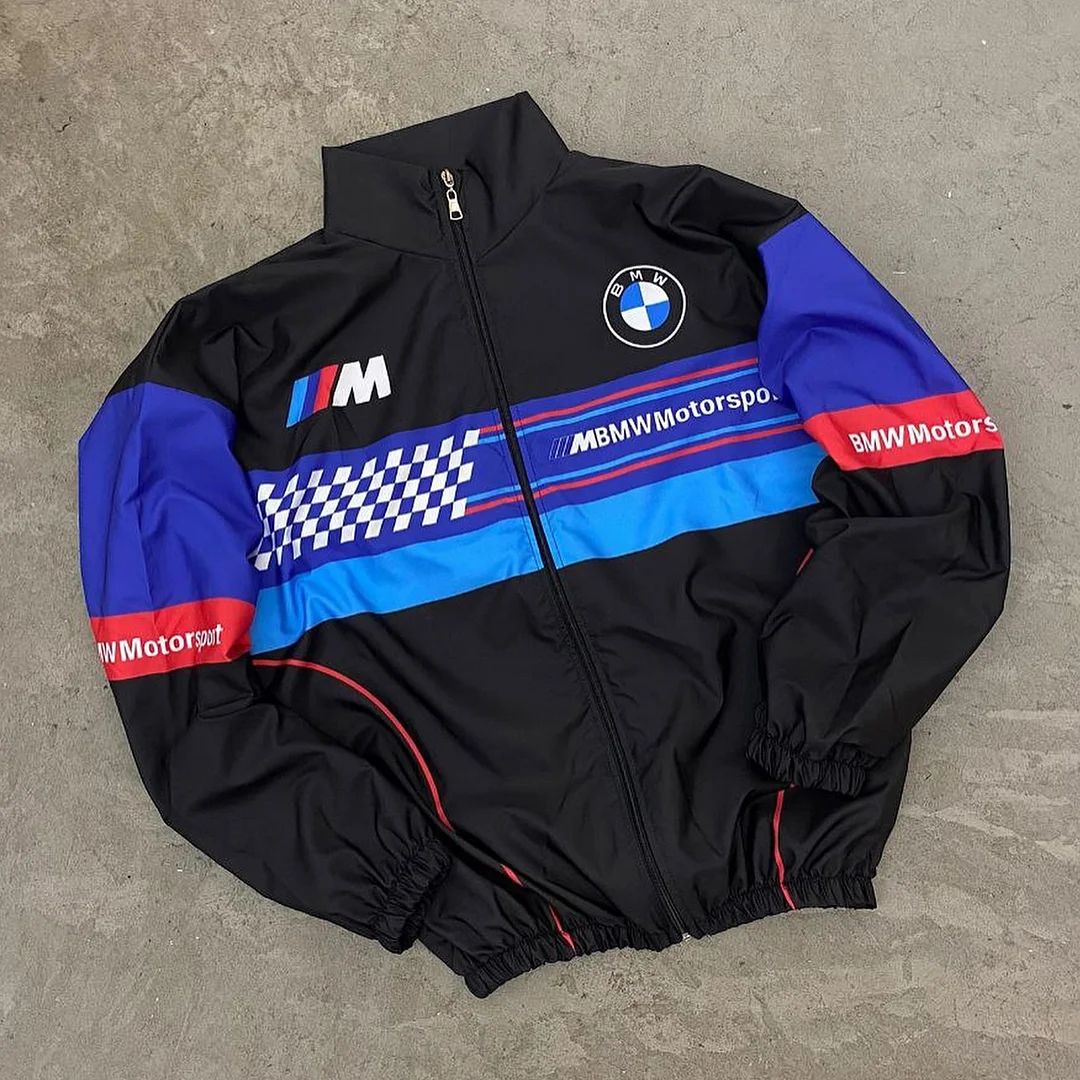 Unisex Classic Team Logo Retro Racing Jacket