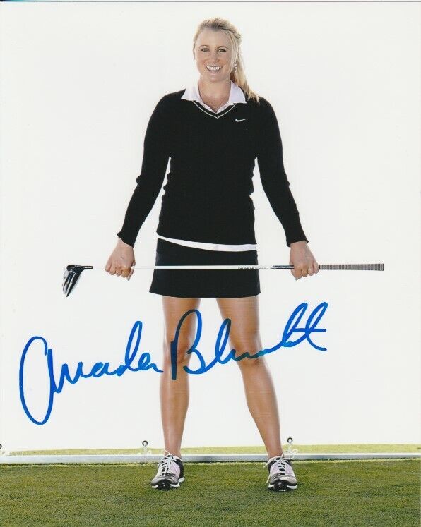 AMANDA BLUMENHERST SIGNED LPGA GOLF 8x10 Photo Poster painting #3 Autograph PROOF