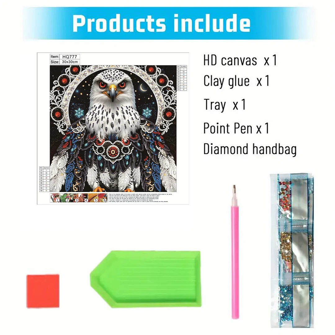 Eagle1 - Partial Special Shaped Drill Diamond Painting Kits (Canvas|30*30cm)