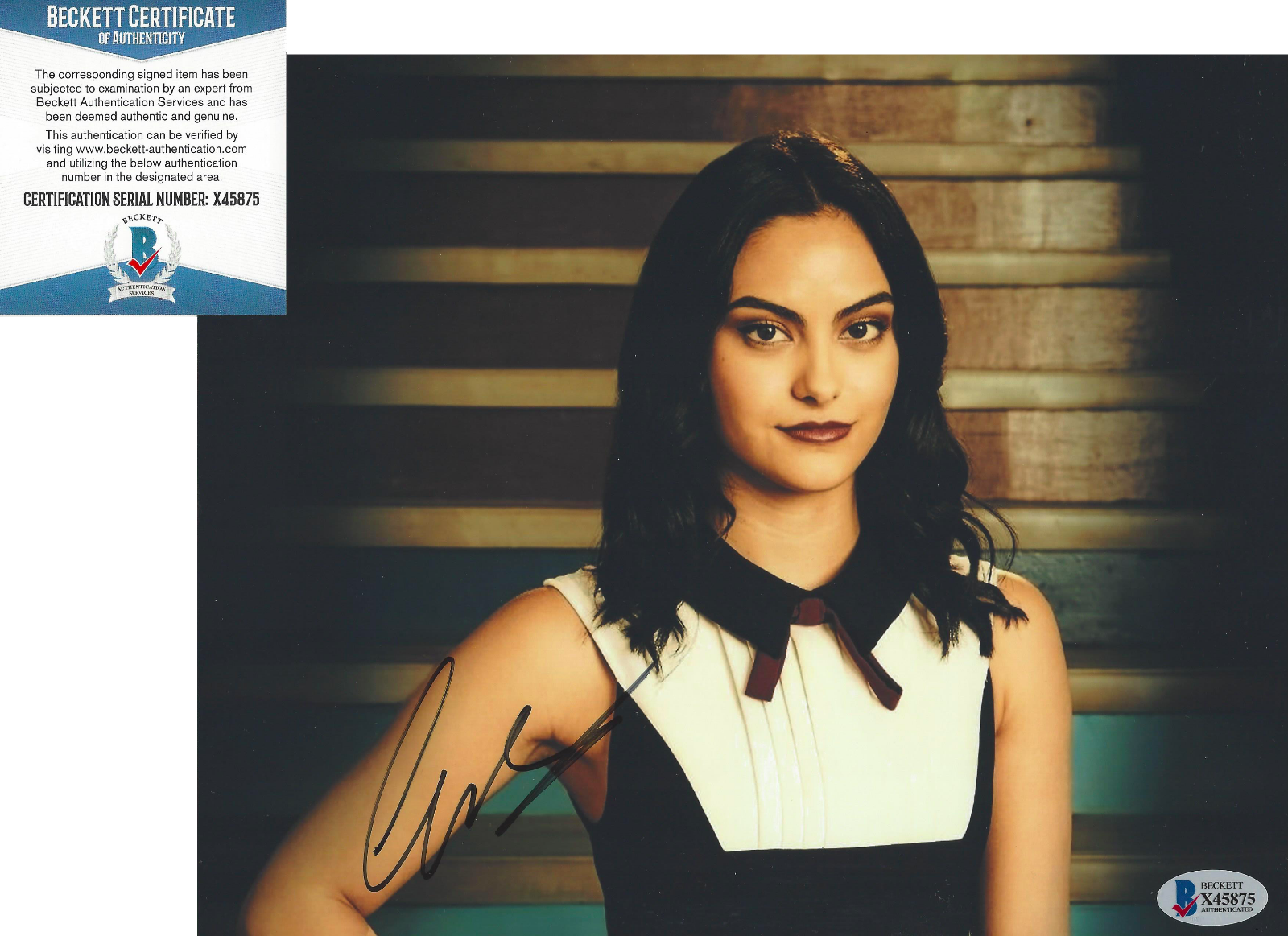 CAMILA MENDES SIGNED 'RIVERDALE' 8x10 SHOW Photo Poster painting 1 ACTRESS BECKETT COA BAS