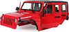 AMK Rc Crawler Jeep Body 313mm Shell 4 Door Hard Body Shell Kit Wheelbase Body for 1/10 Scale rc Body Axial SCX10 90046 90047 RGT EX86100(red)