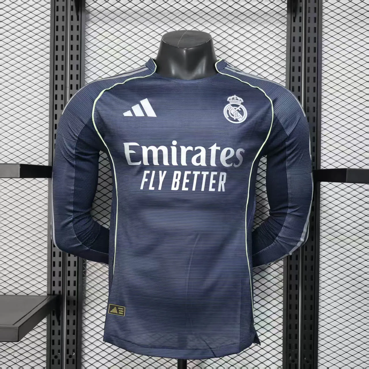 2025-2026 Long Sleeve  Player Version Real Madrid Away Football Shirt 1:1 Thai Quality- Maxi Kit