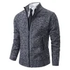 2023 New Autumn and Winter Men's Knitted Sweater Zipper Jacket