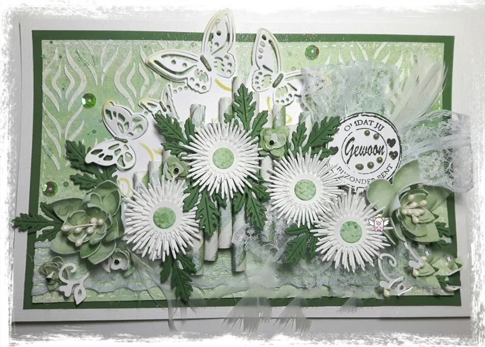 Piggy Craft metal cutting dies cut die mold 7Pcs New Flower leaf Scrapbook paper craft knife mould blade punch stencils dies