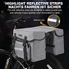 Bike Rear Rack Double Pannier Bag for Cycling Traveling Commuting (Graphite Grey)