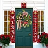 [🌲Christmas Special]🔥Farmhouse Plaid Red Truck Christmas Wreath🏠-mysite-Adracos
