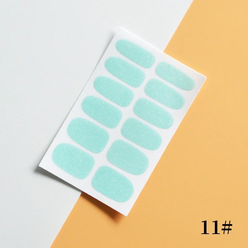 New Designs Full Cover Nail Stickers Fashion Flowers Nail Sticker Set Self Adhesive Manicure Decoracion Nail Strips-Nail Inspo