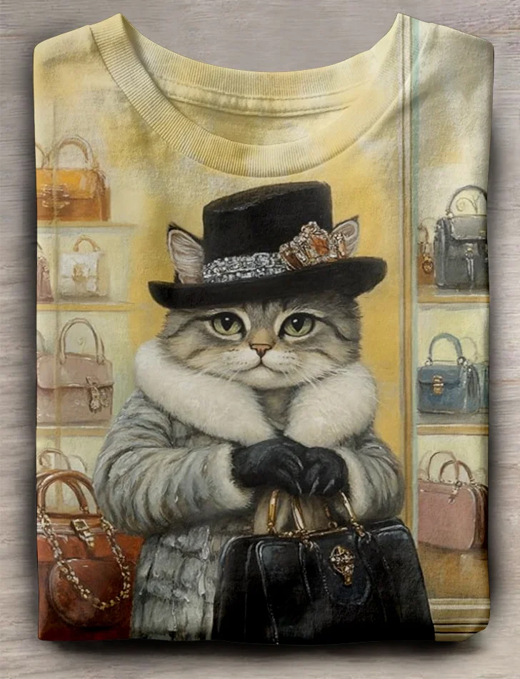 Eagerlys  Cat Fashion T-shirt Eagerlys