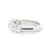 14K White Gold 5-Stone Round Diamond Cocktail Ring with Smooth Ring Cut Design