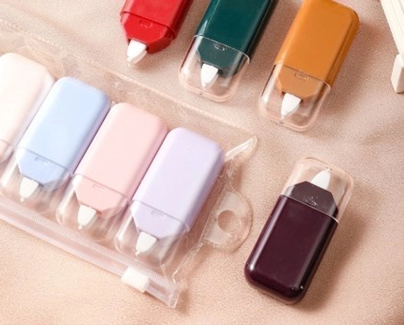 1 Set Solid Color Class Learning Mixed Materials Pastoral Correction Tape