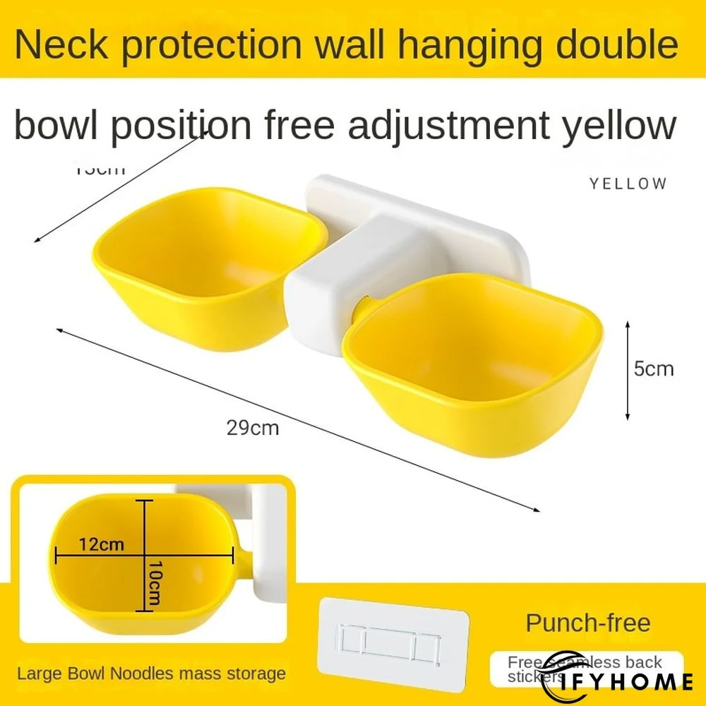 Punch-free Cat Bowl Integrated Double Bowl | IFYHOME